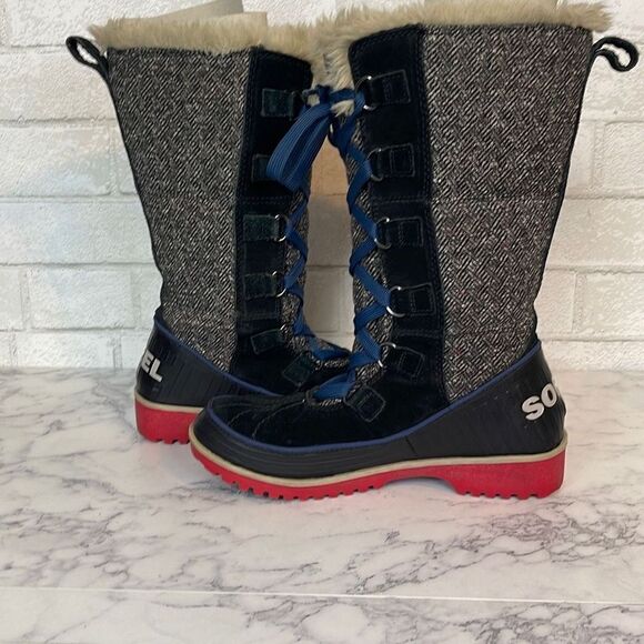 Sorel Tivoli II Nocturnal Herringbone High Boots 7 - Picture 2 of 8